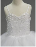 Beaded Tulle Flower Girl Dress With Sheer Bolero